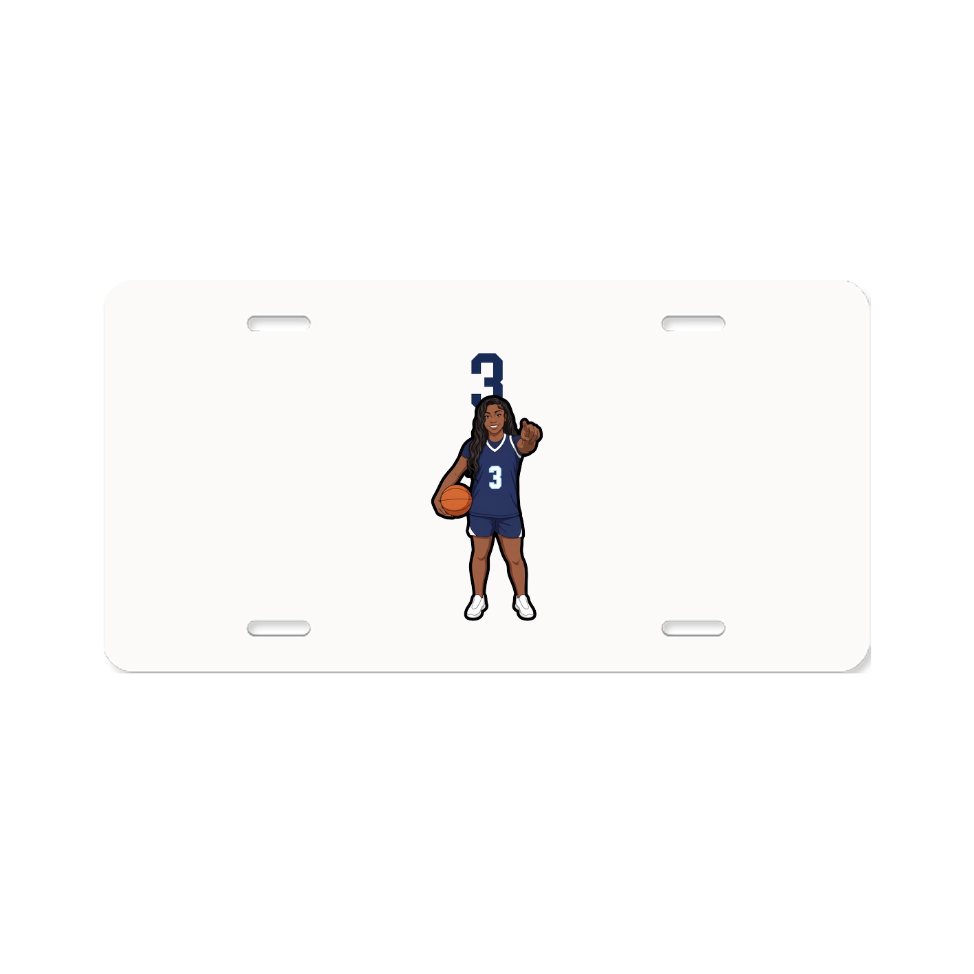 License Plate — Number Top in Classic