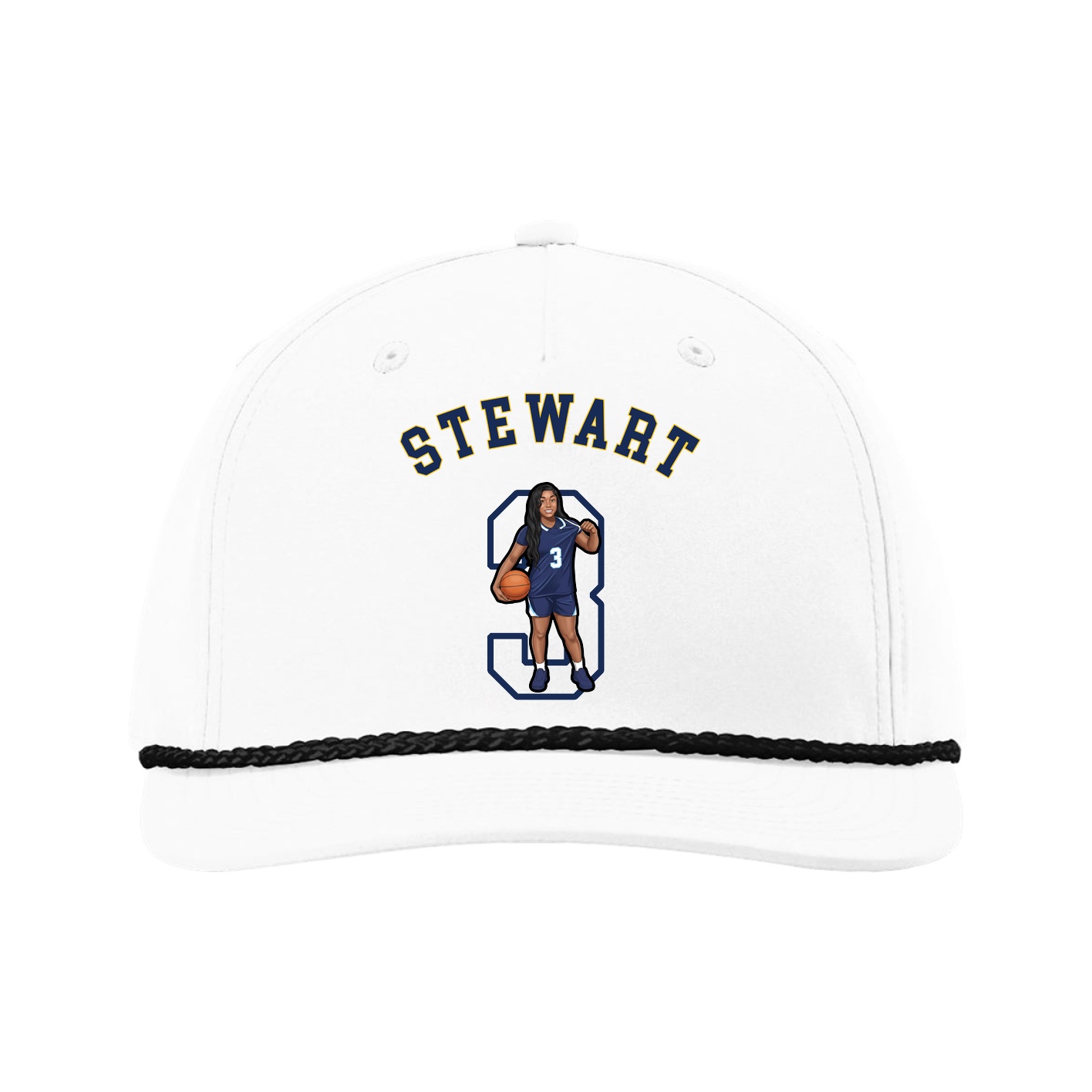 Five-Panel Classic Rope Cap — Shirsey Arch in White