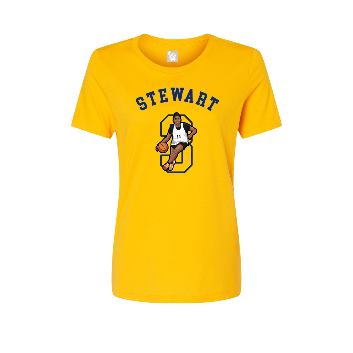 Fitted Women's Tee — Shirsey Arch in Gold