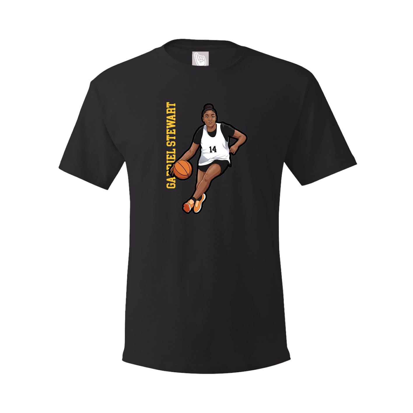 Tee — Name Vertical in Black