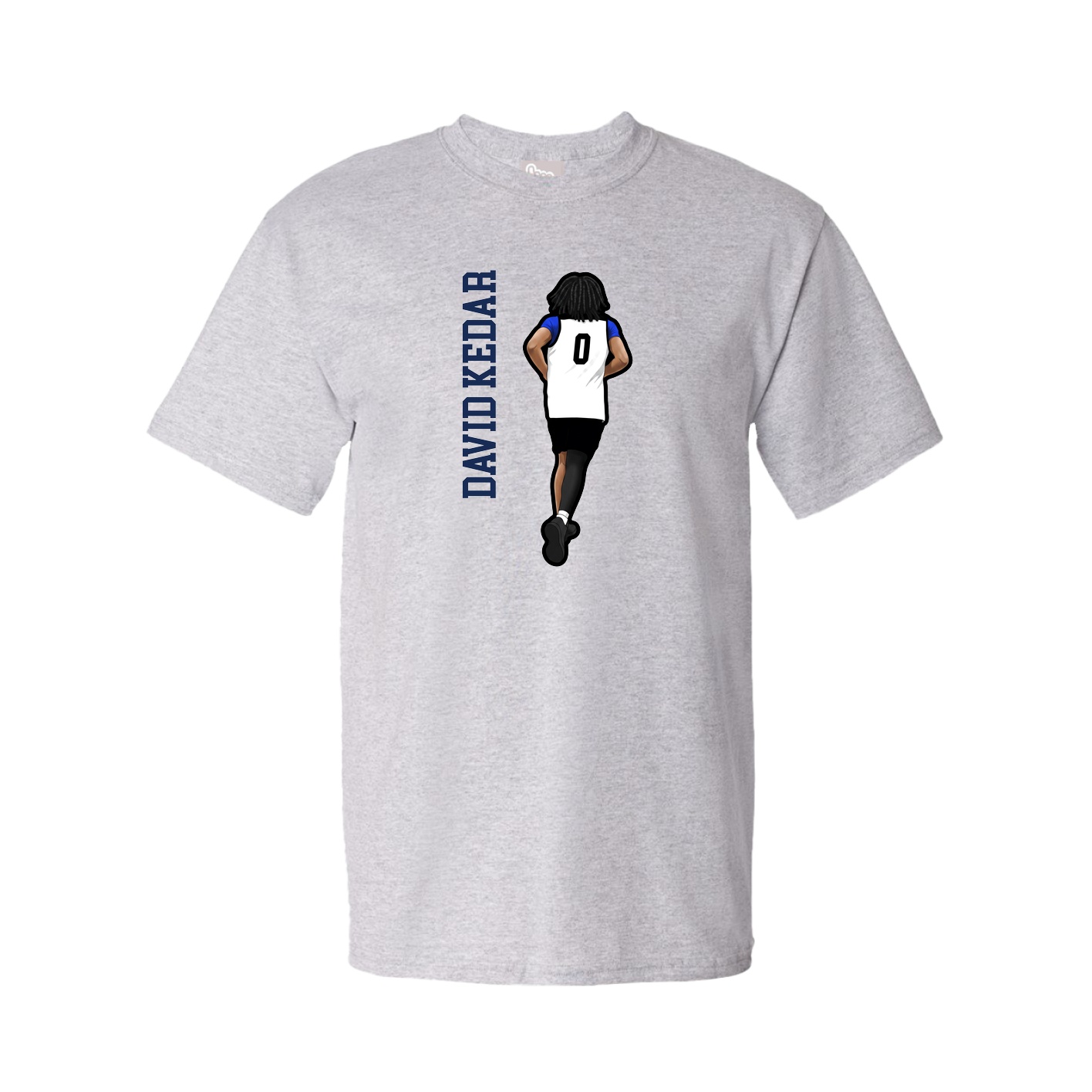 Tee — Name Vertical in Grey
