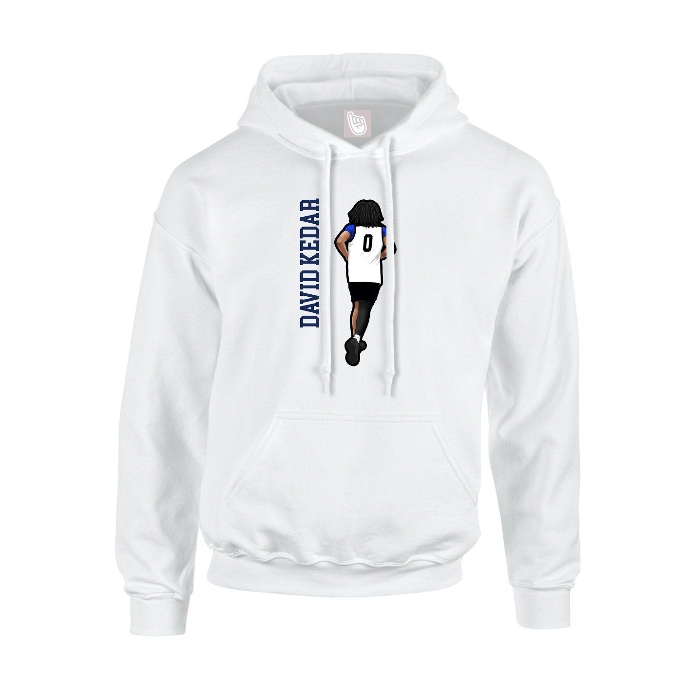 Hoodie — Name Vertical in White
