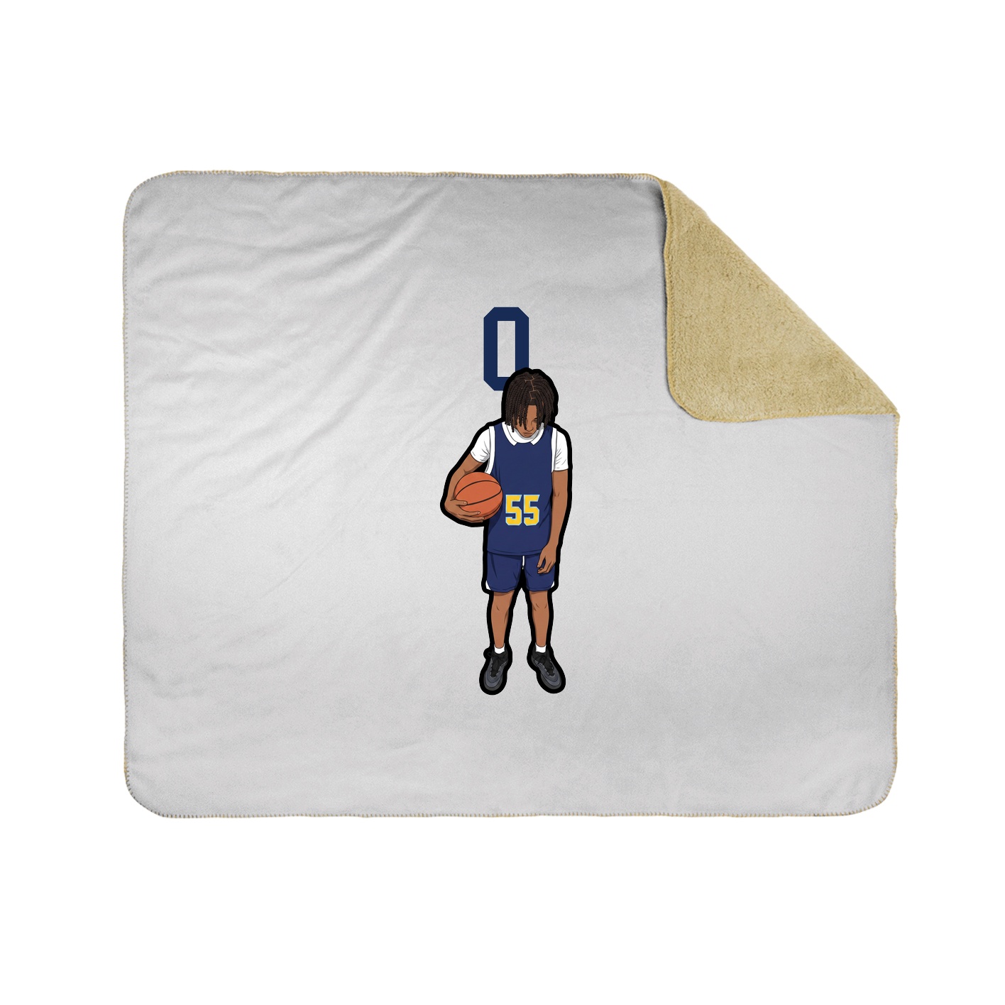 Throw Blanket — Number Top in White