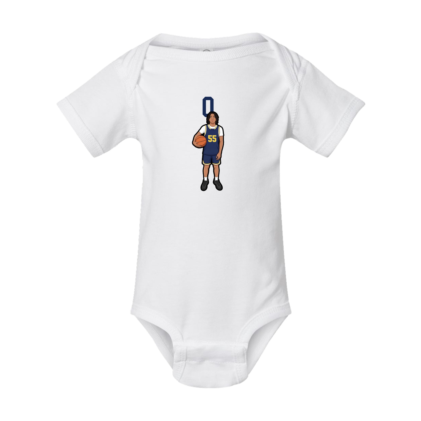Baby Onesie — Number Top in White