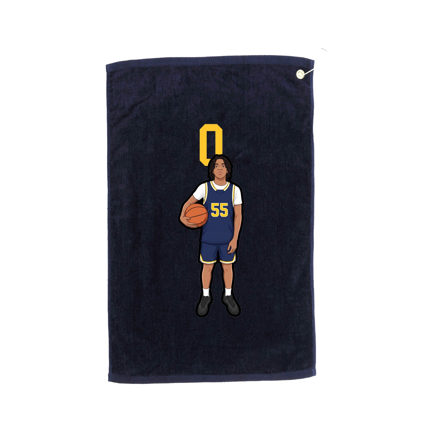 Golf Towel — Number Top in Navy