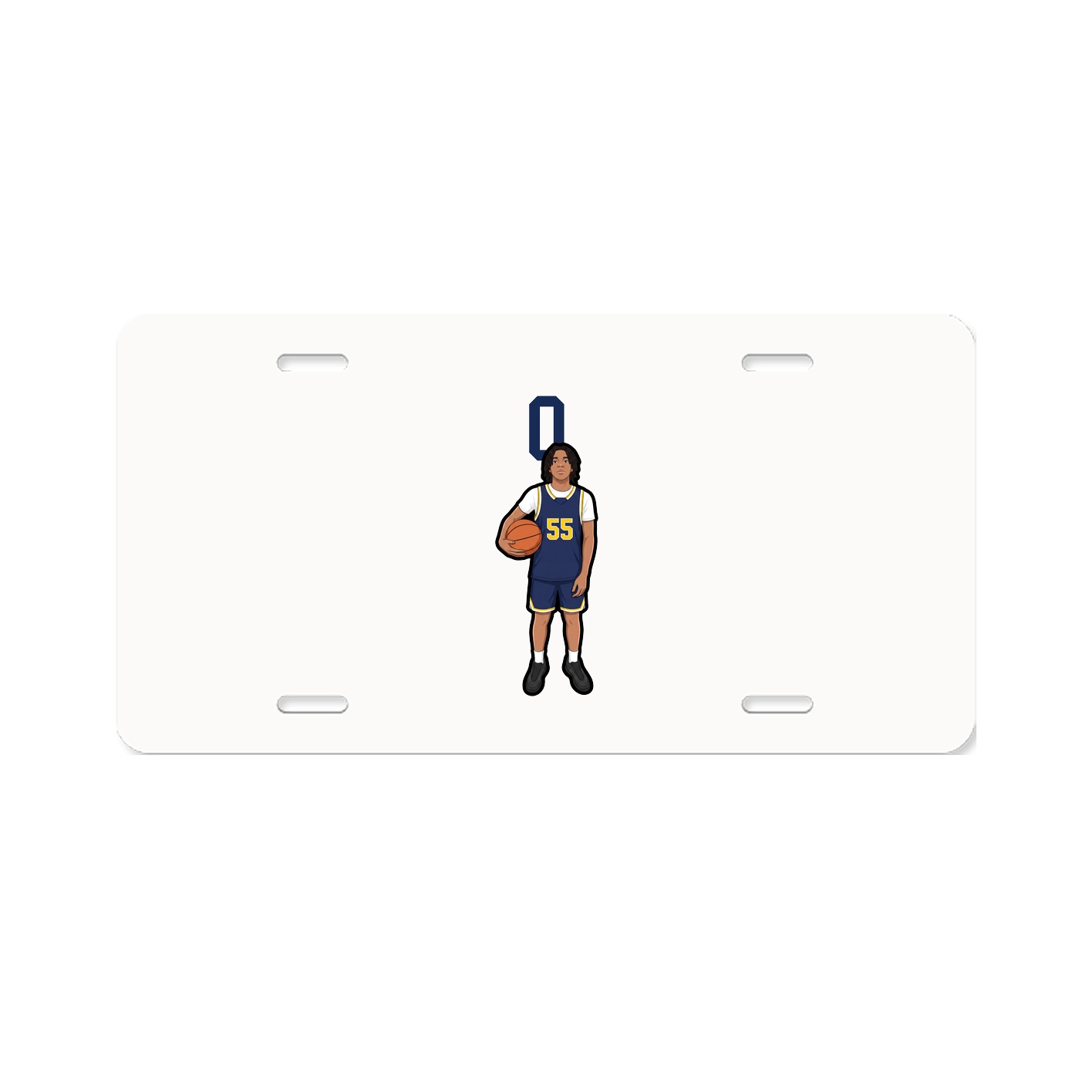 License Plate — Number Top in Classic