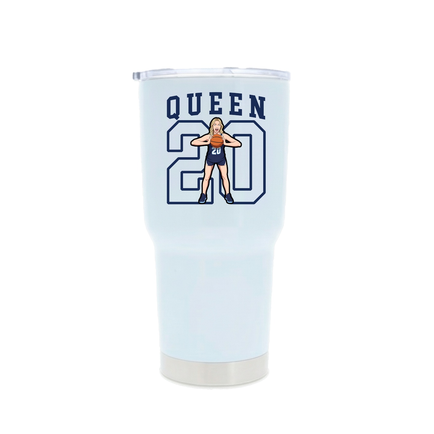 30oz Stainless Steel Tumbler — Shirsey in White