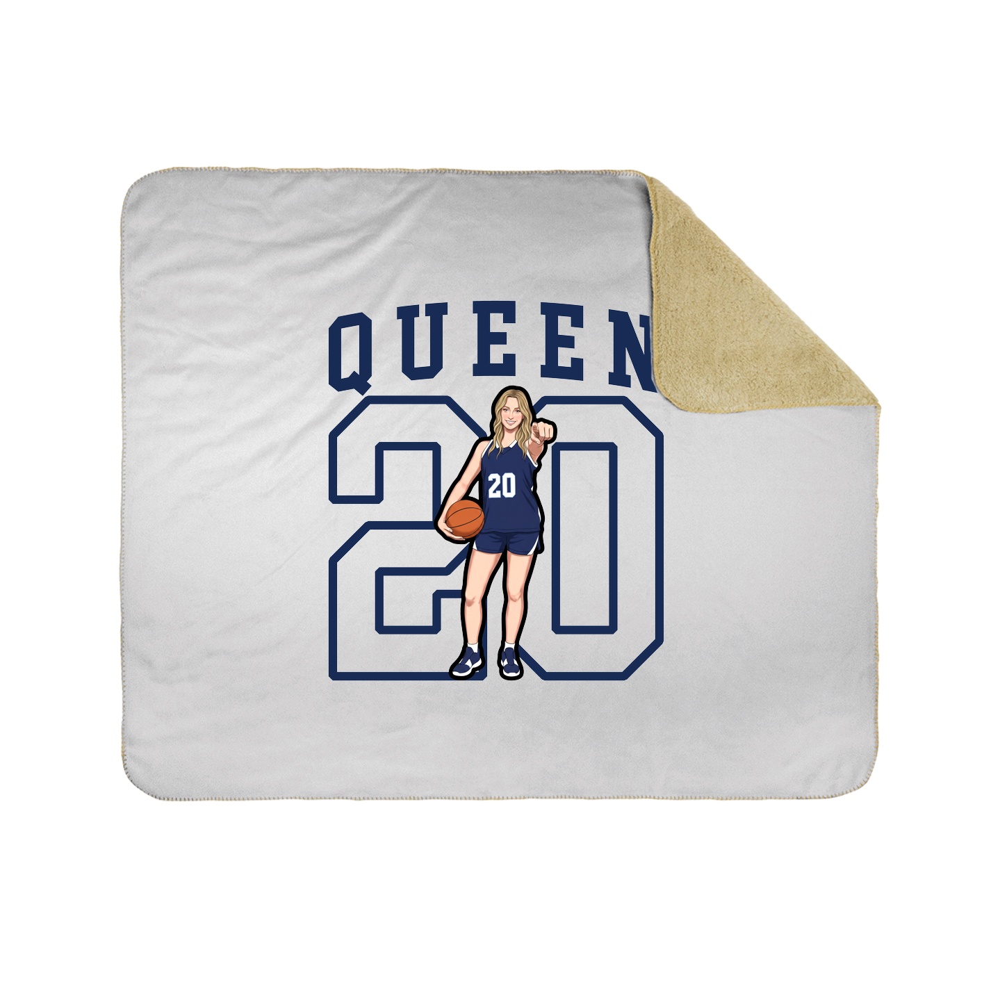 Throw Blanket — Shirsey in White