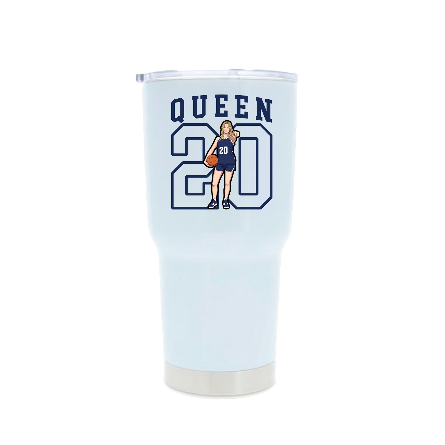 30oz Stainless Steel Tumbler — Shirsey in White