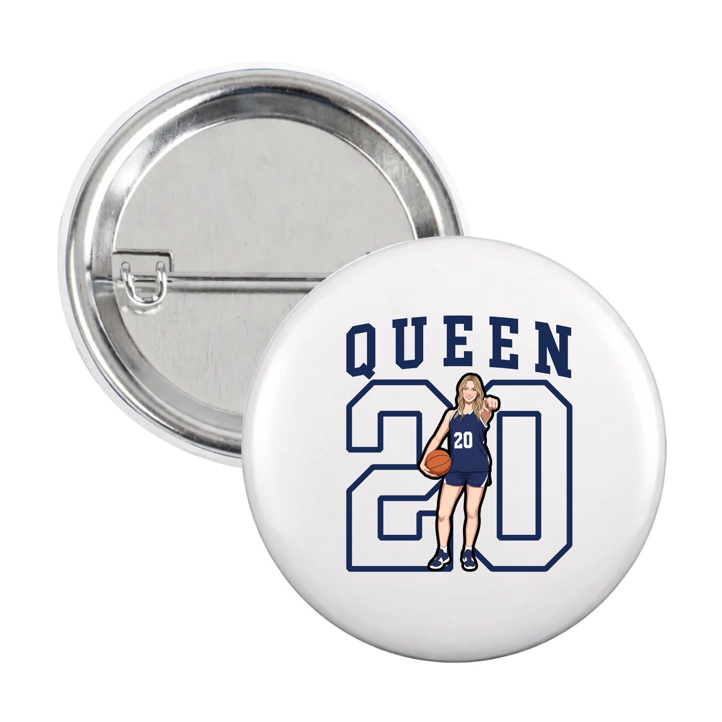 Game Day Button — Shirsey in White