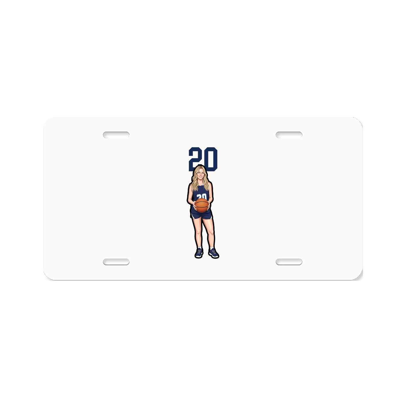 License Plate — Number Top in Classic