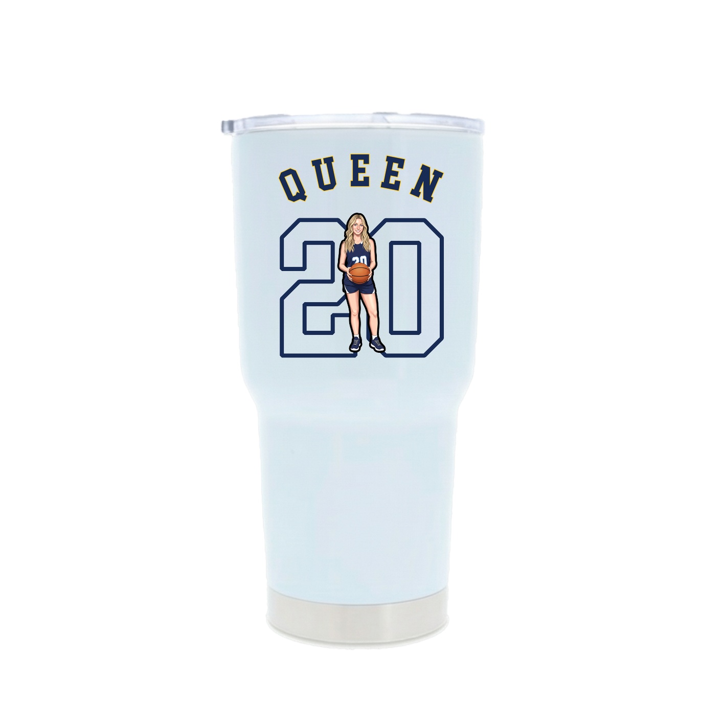 30oz Stainless Steel Tumbler — Shirsey Arch in White