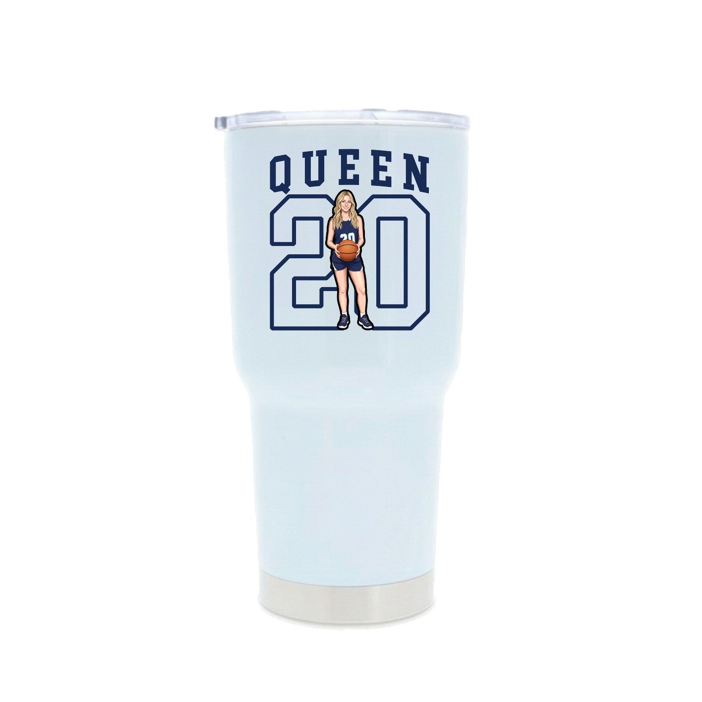 30oz Stainless Steel Tumbler — Shirsey in White