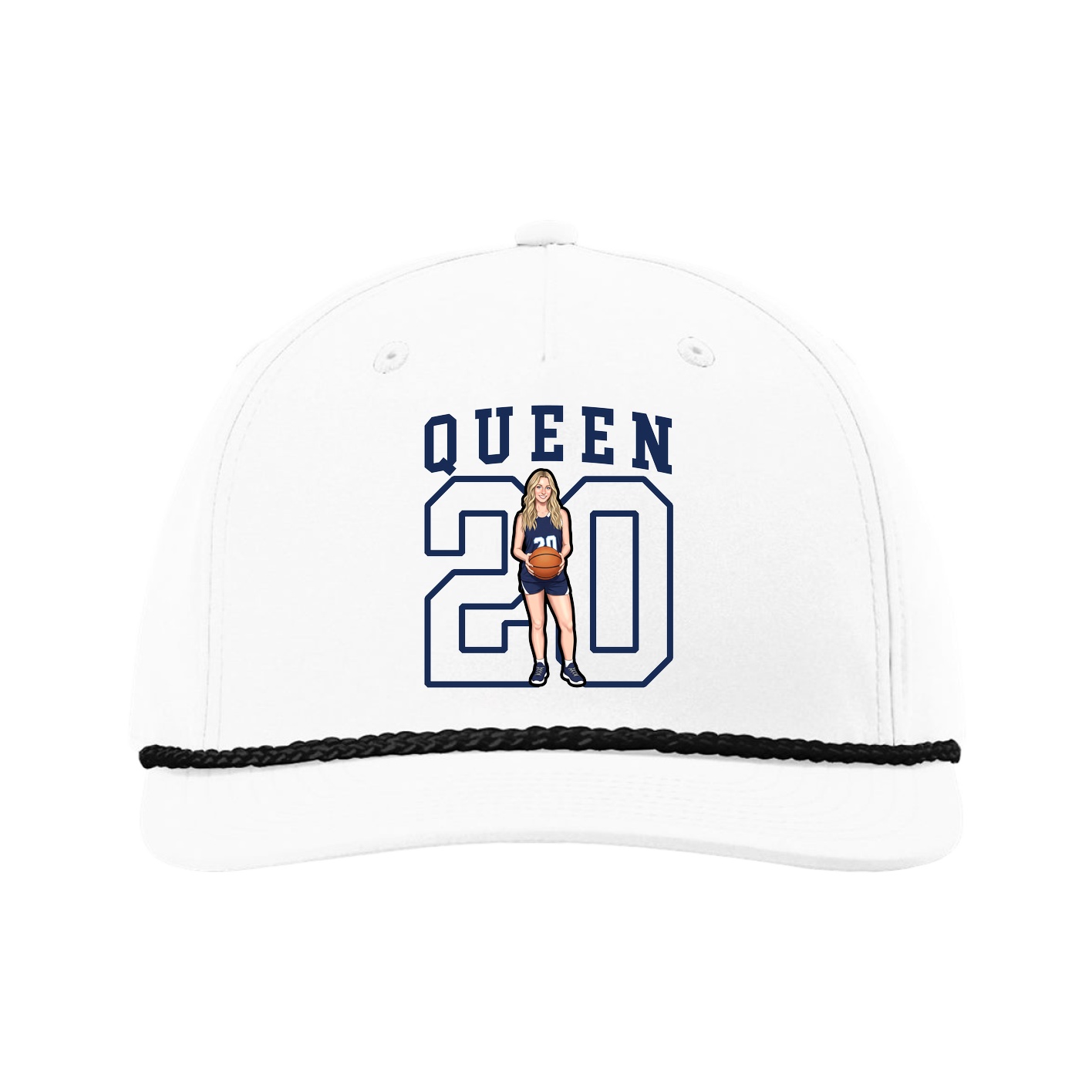 Five-Panel Classic Rope Cap — Shirsey in White