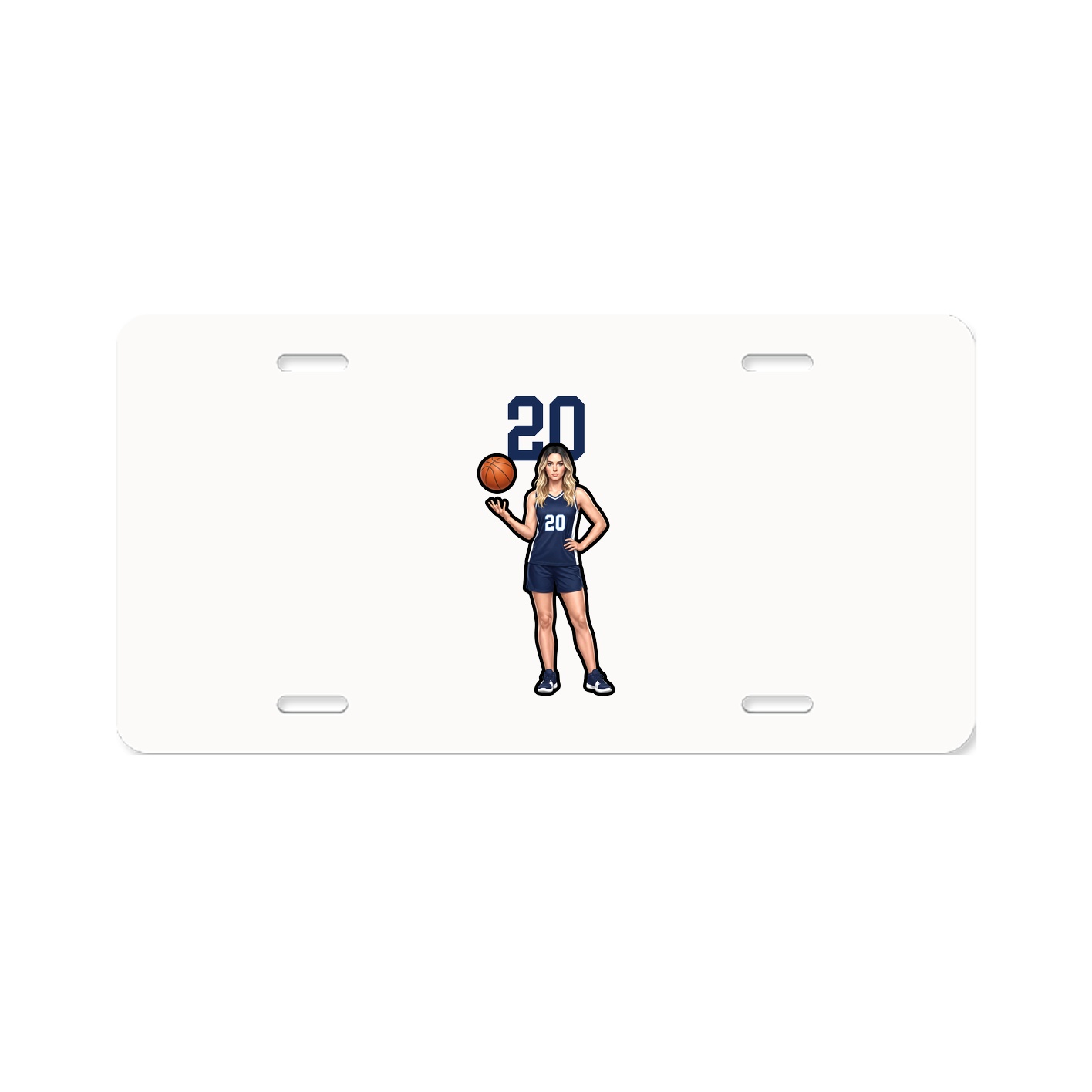 License Plate — Number Top in Classic