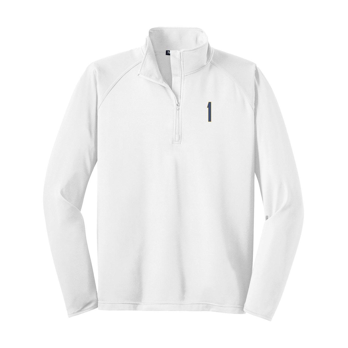Q-Zip Pullover — Front Shirsy in White
