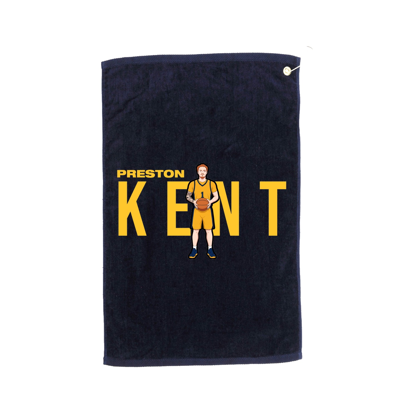 Golf Towel — Player Name in Navy