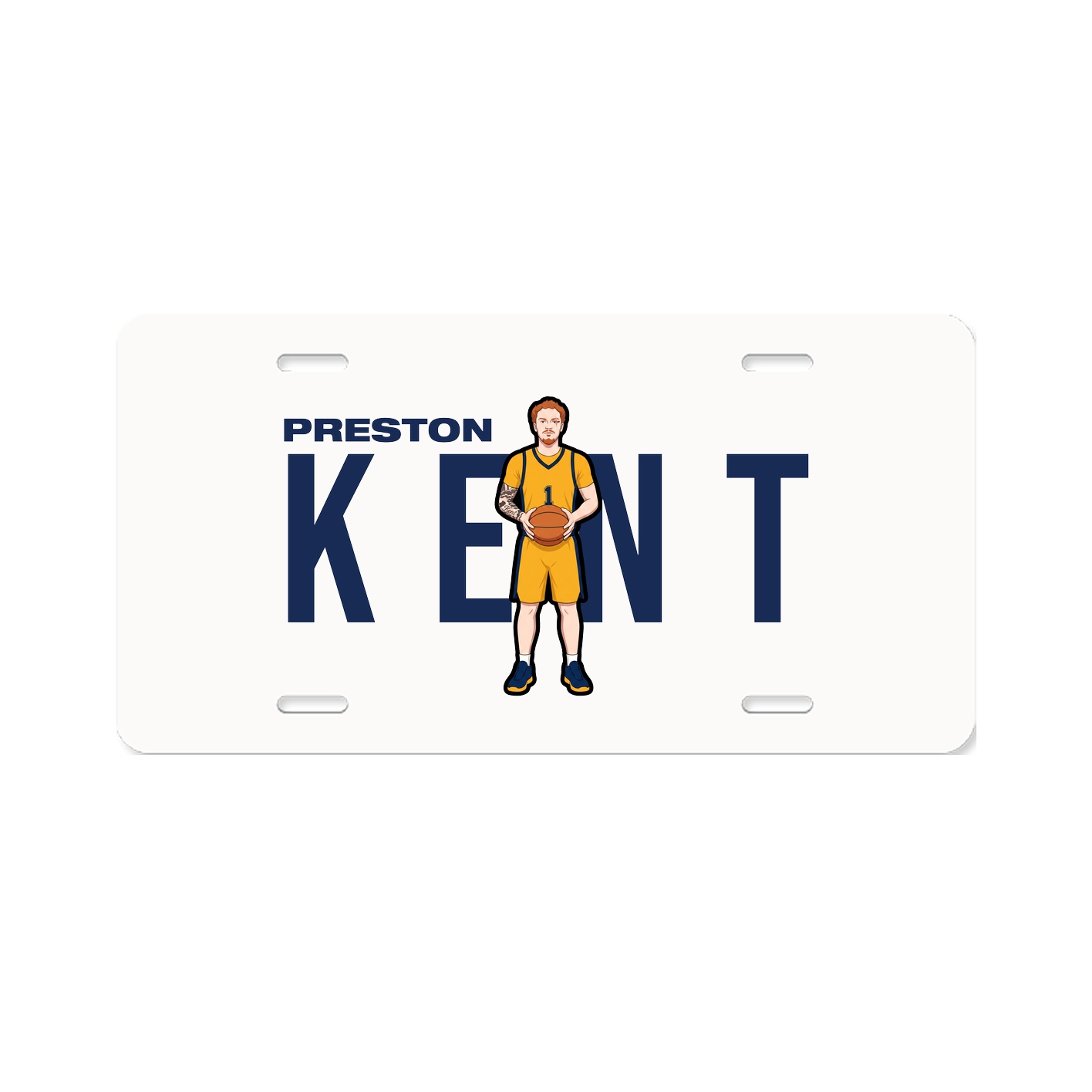 License Plate — Player Name in Classic