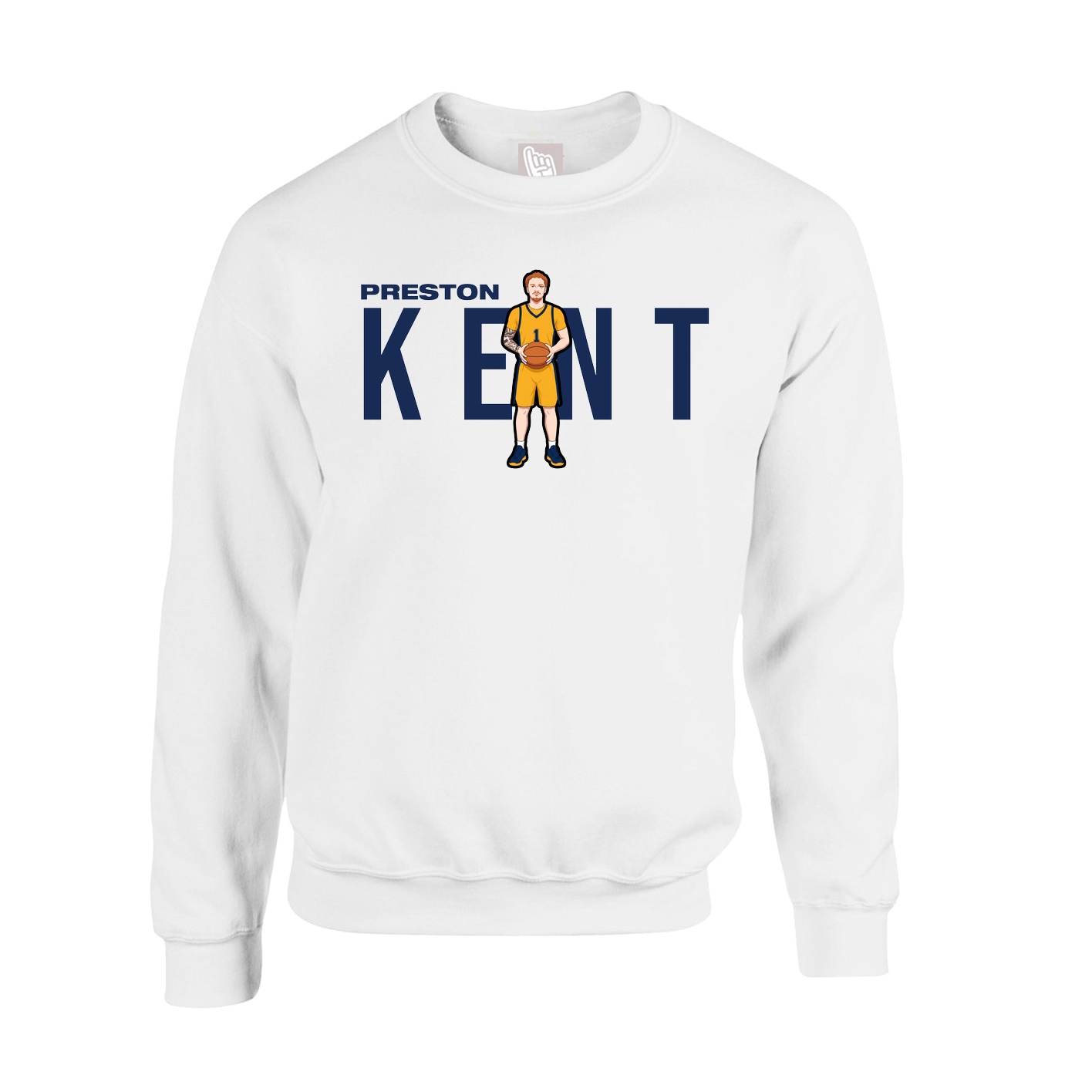 Fleece Crew — Player Name in White