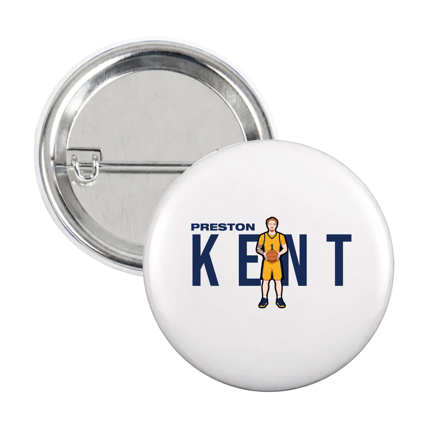 Game Day Button — Player Name in White
