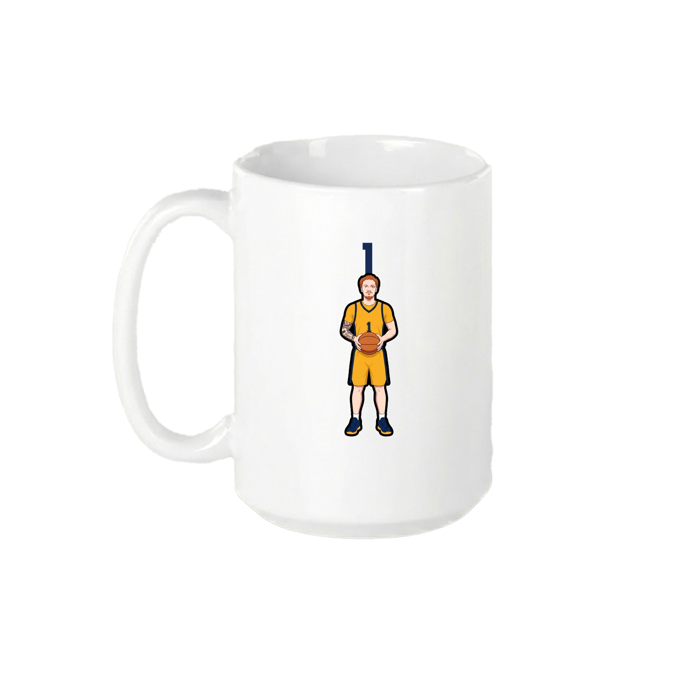 15oz Coffee Mug — Number Top in White