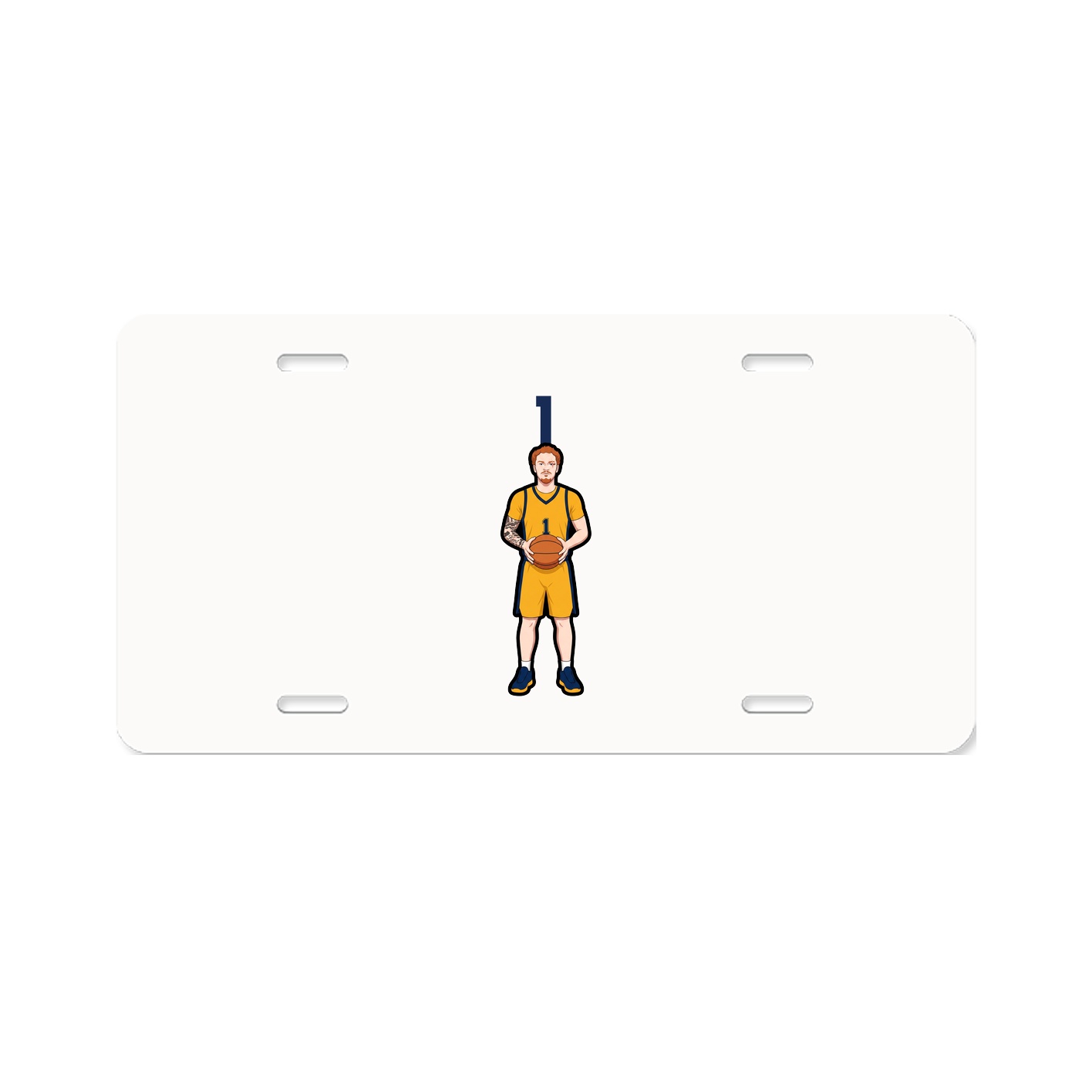 License Plate — Number Top in Classic