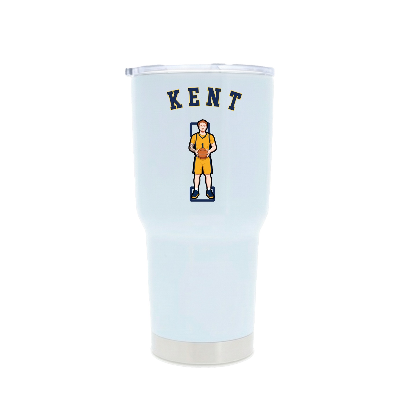 30oz Stainless Steel Tumbler — Shirsey Arch in White
