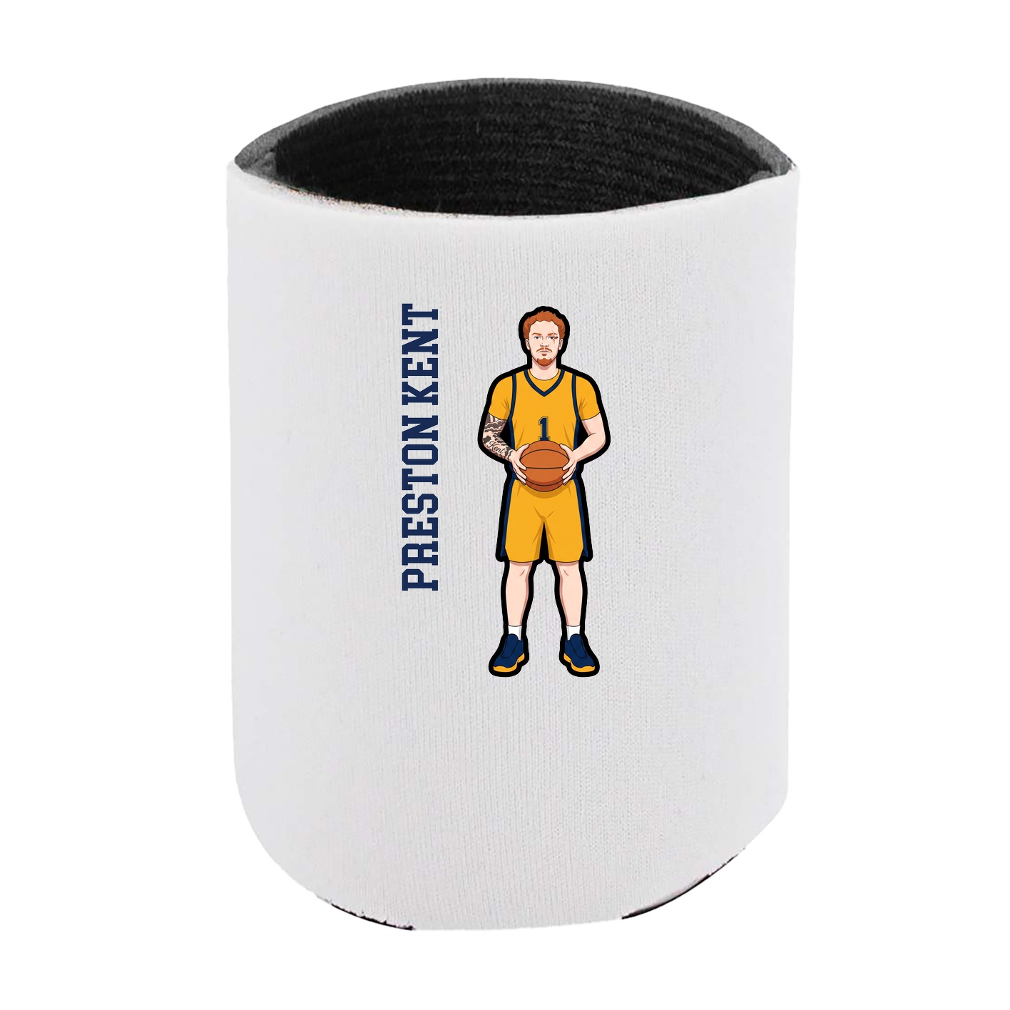 Can Holder — Name Vertical in White