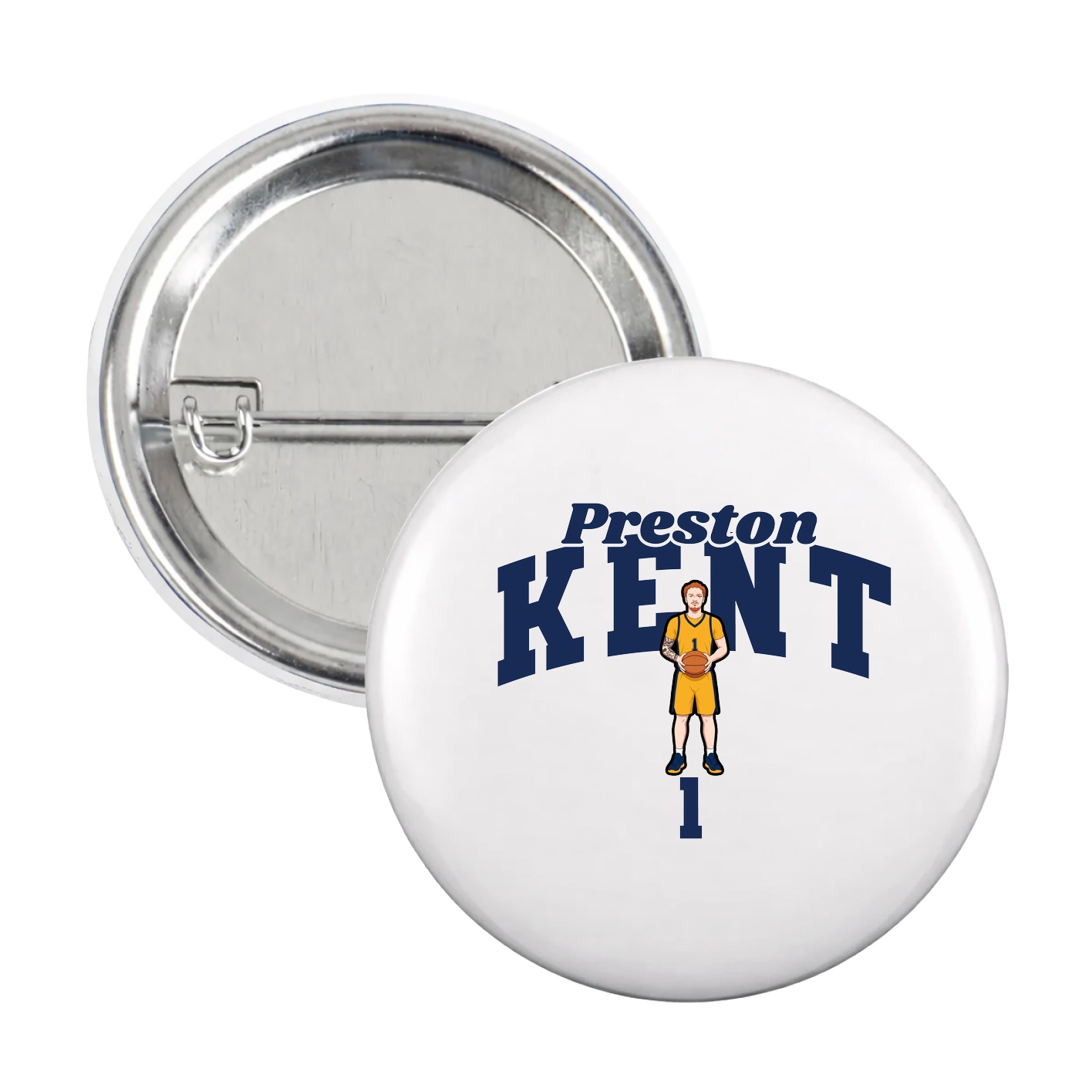 Game Day Button — Signature Arch in White