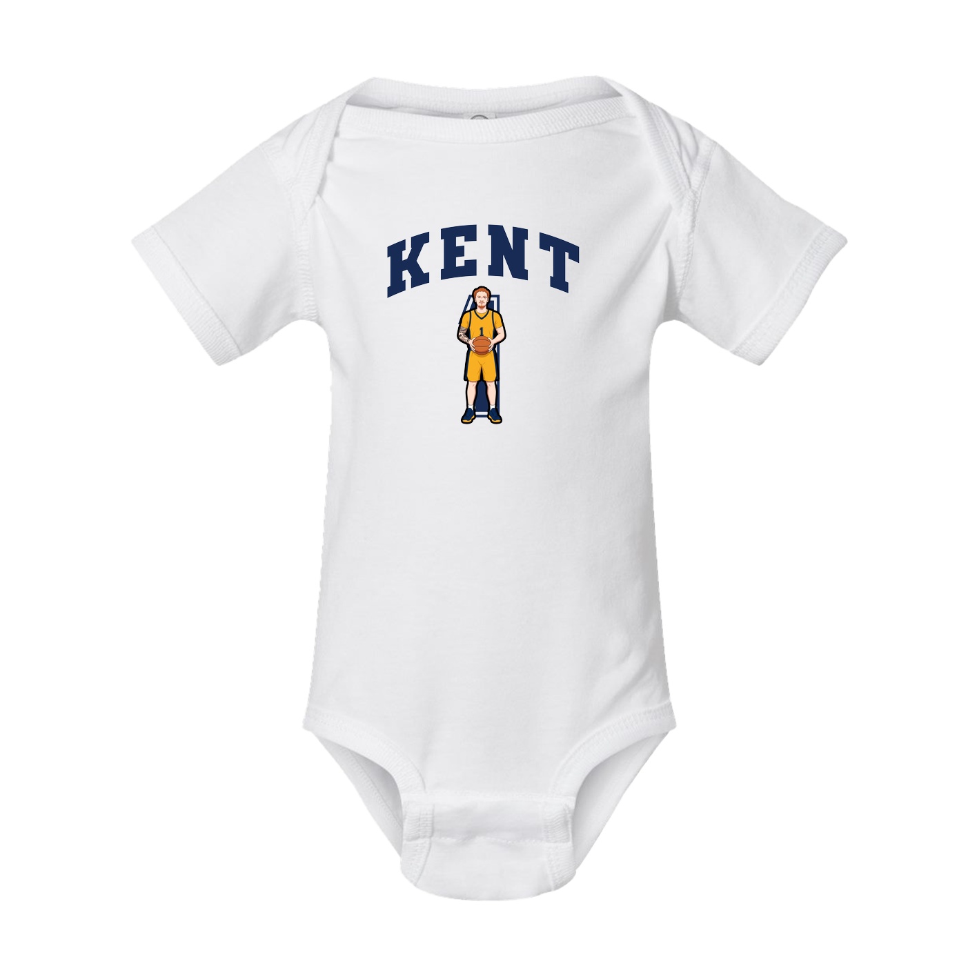 Baby Onesie — Number in White