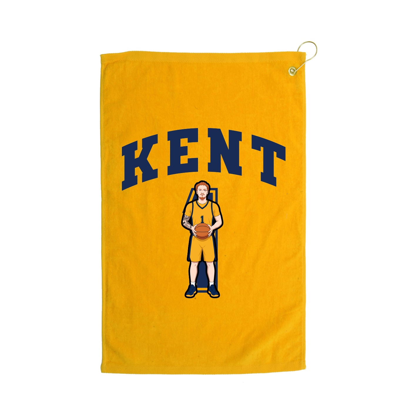 Golf Towel — Number in Gold
