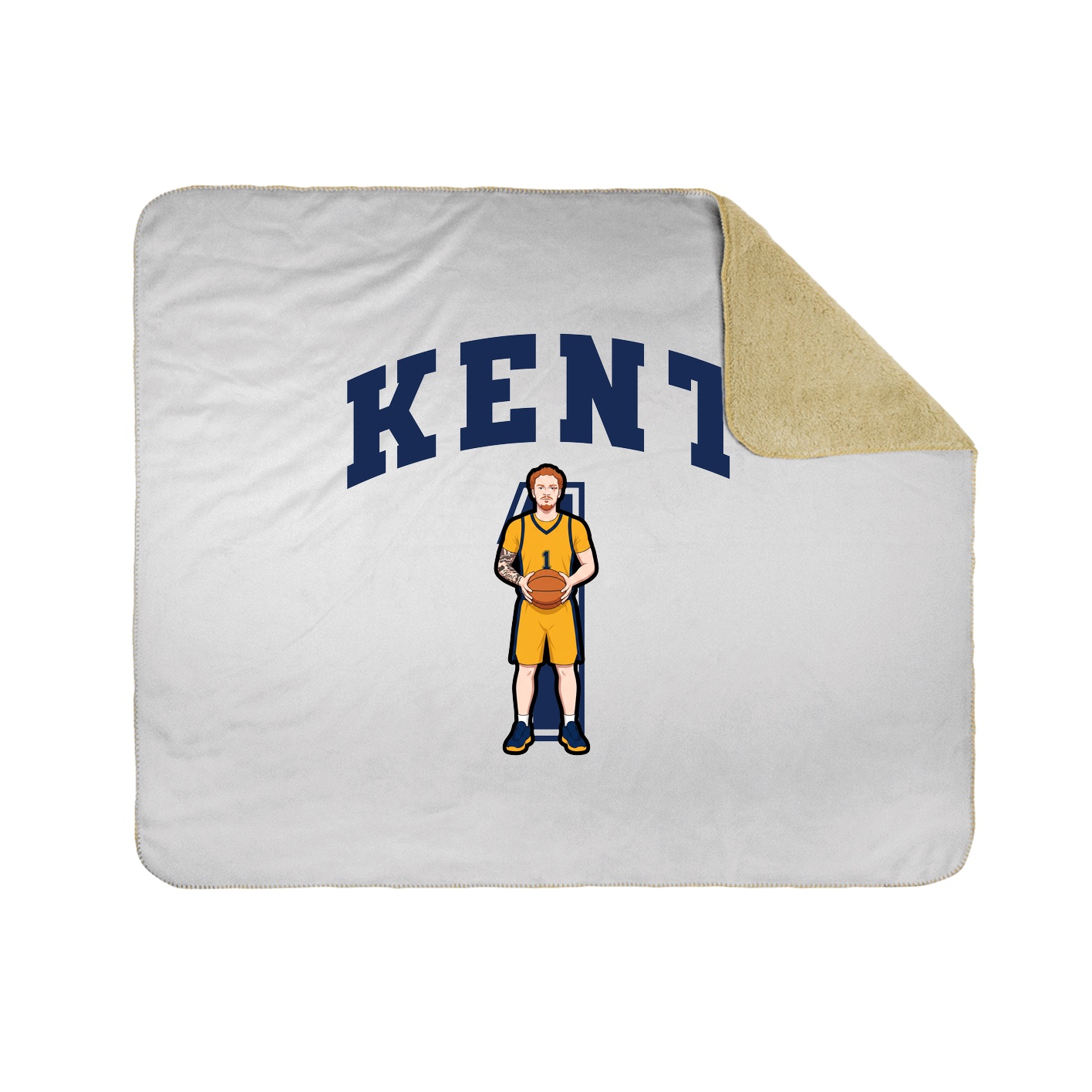 Throw Blanket — Number in White