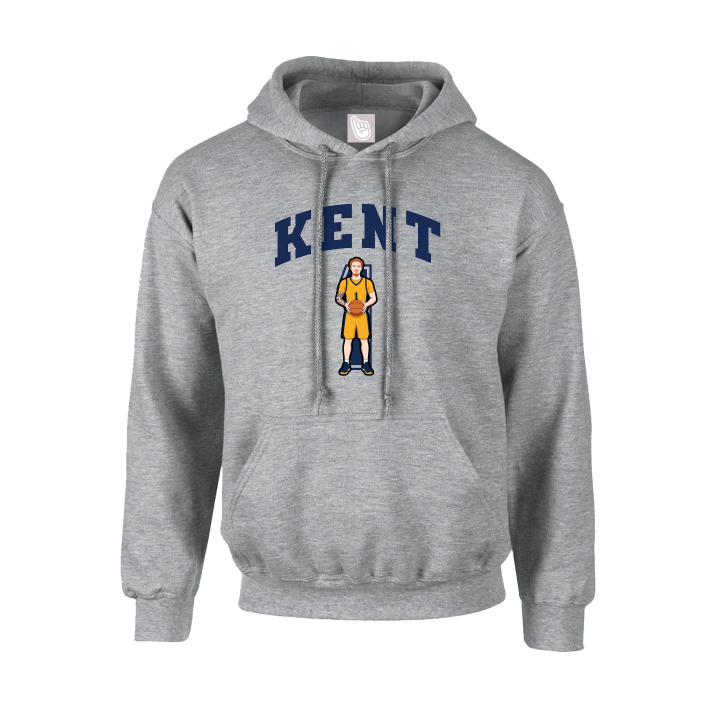Hoodie — Number in Grey