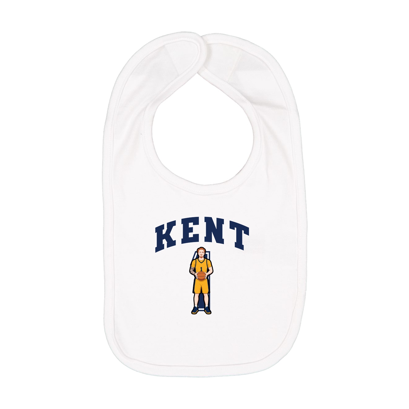 Infant Bib — Number in White