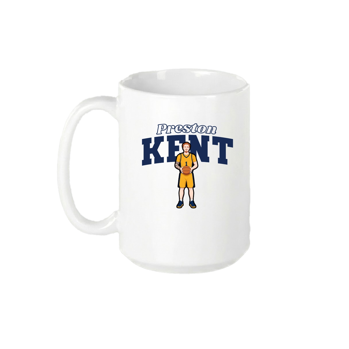 15oz Coffee Mug — Name Arch in White