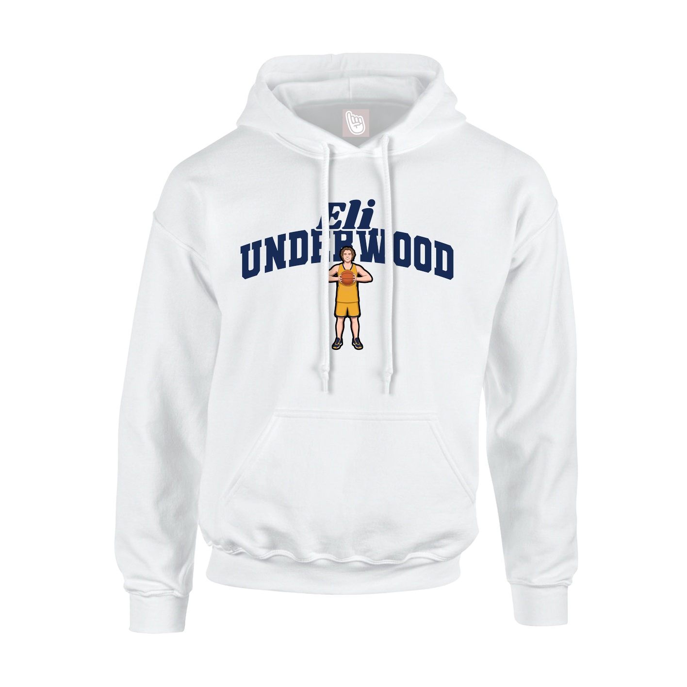 Youth Hoodie — Signature Arch in White