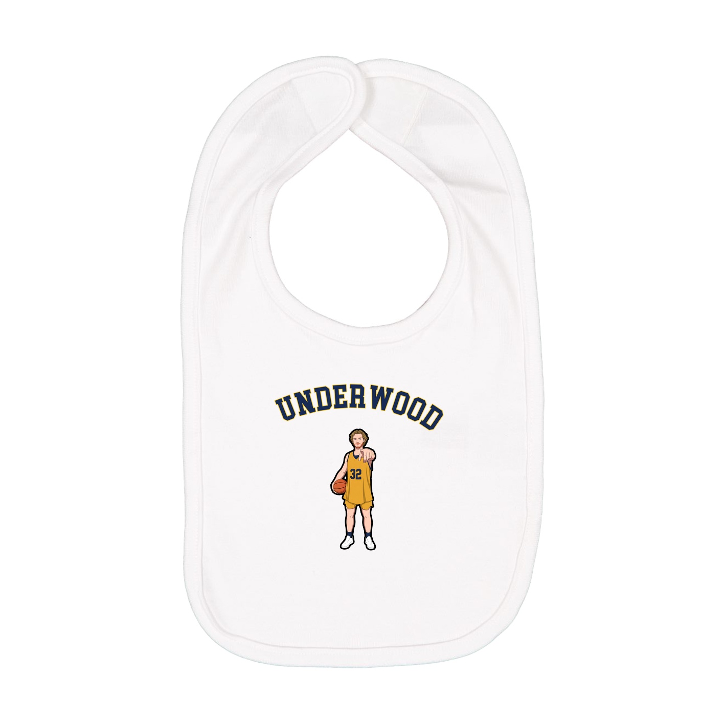 Infant Bib — Shirsey Arch in White
