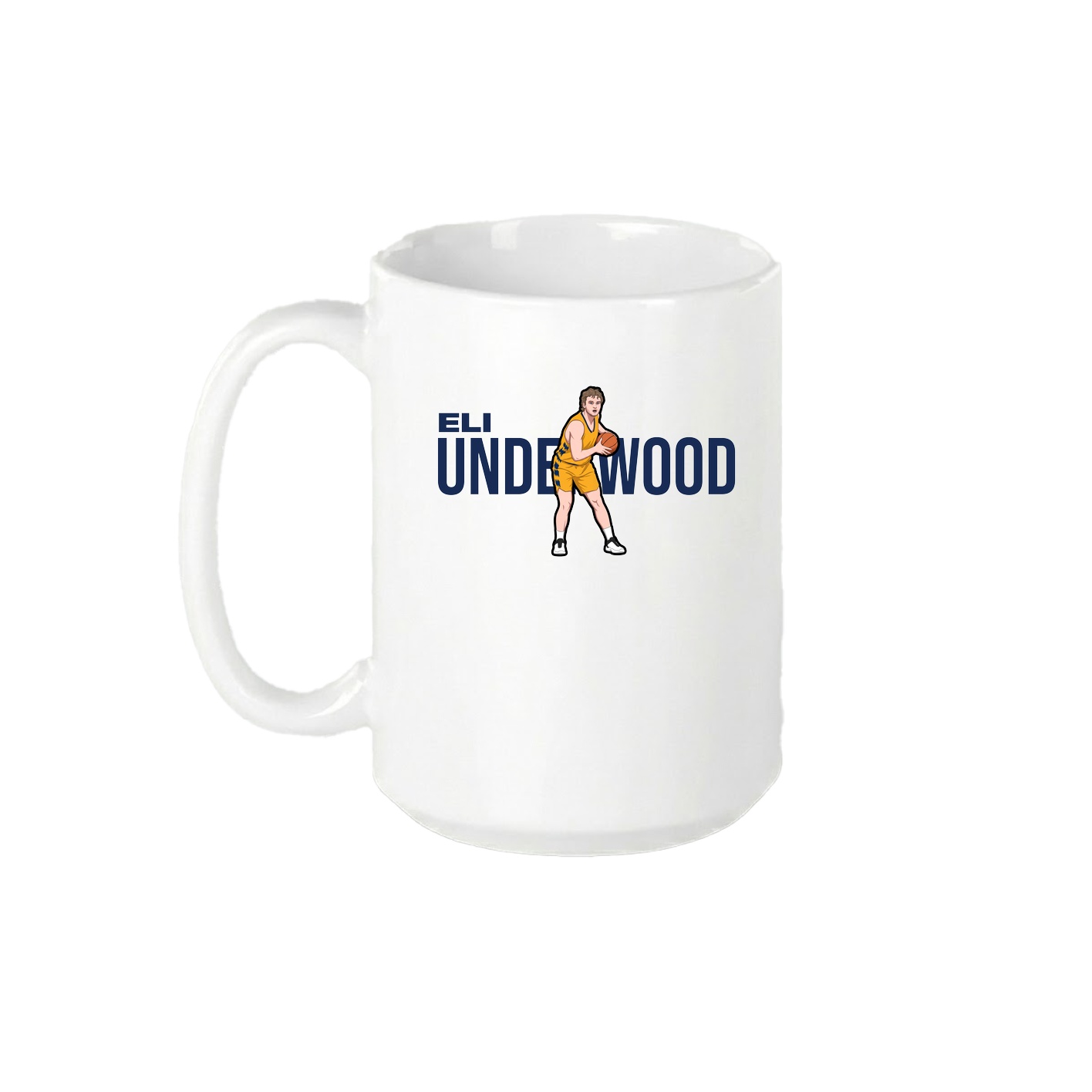 15oz Coffee Mug — Player Name in White