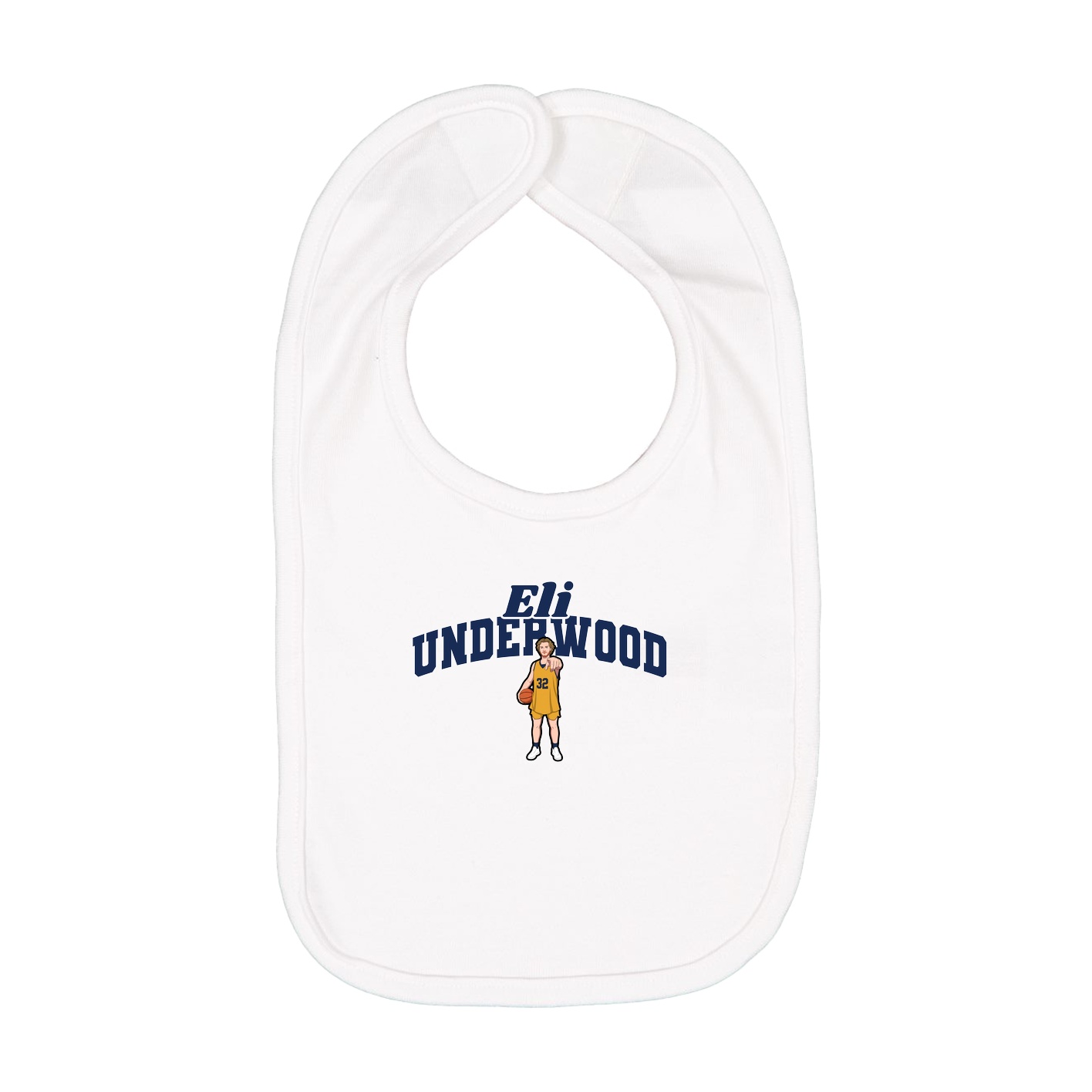 Infant Bib — Signature Arch in White