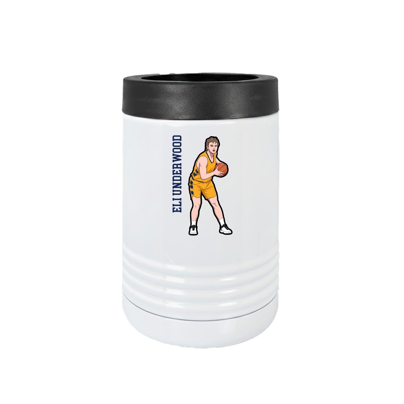 Beverage Holder — Name Vertical in White