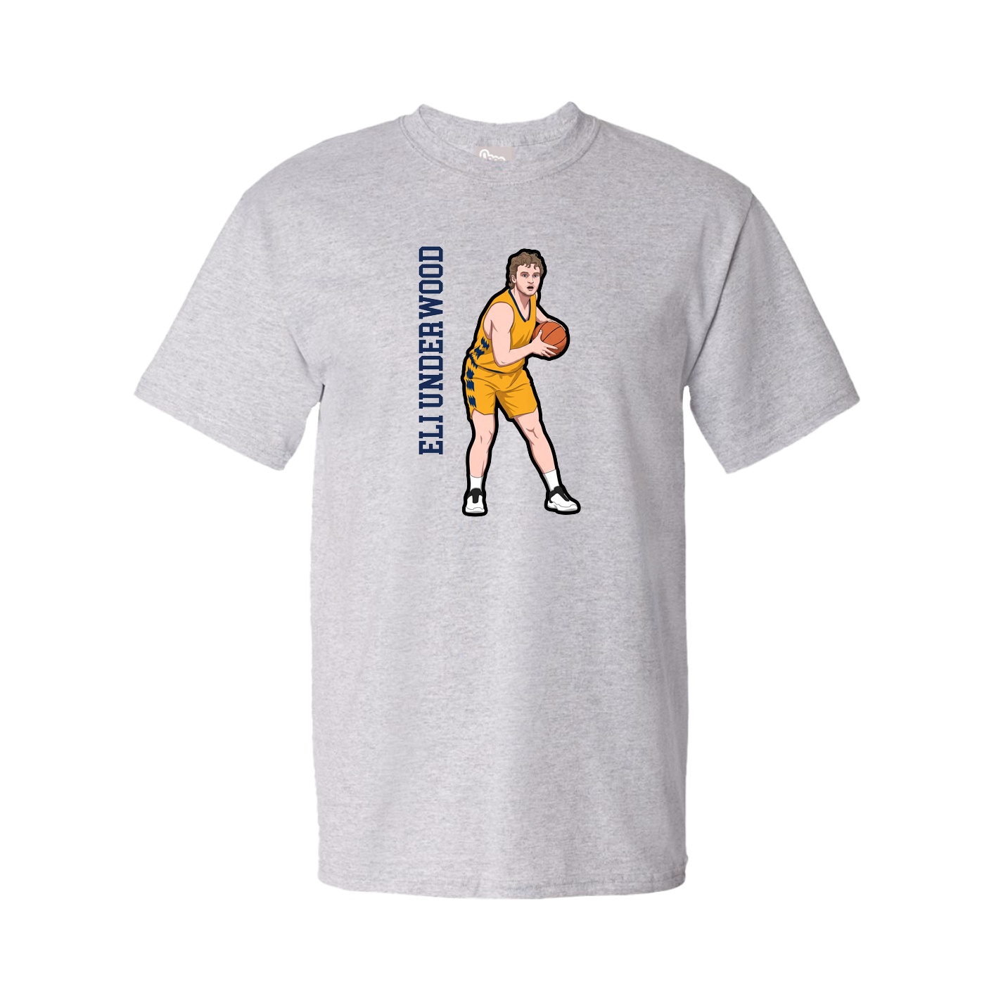 Youth Tee — Name Vertical in Grey