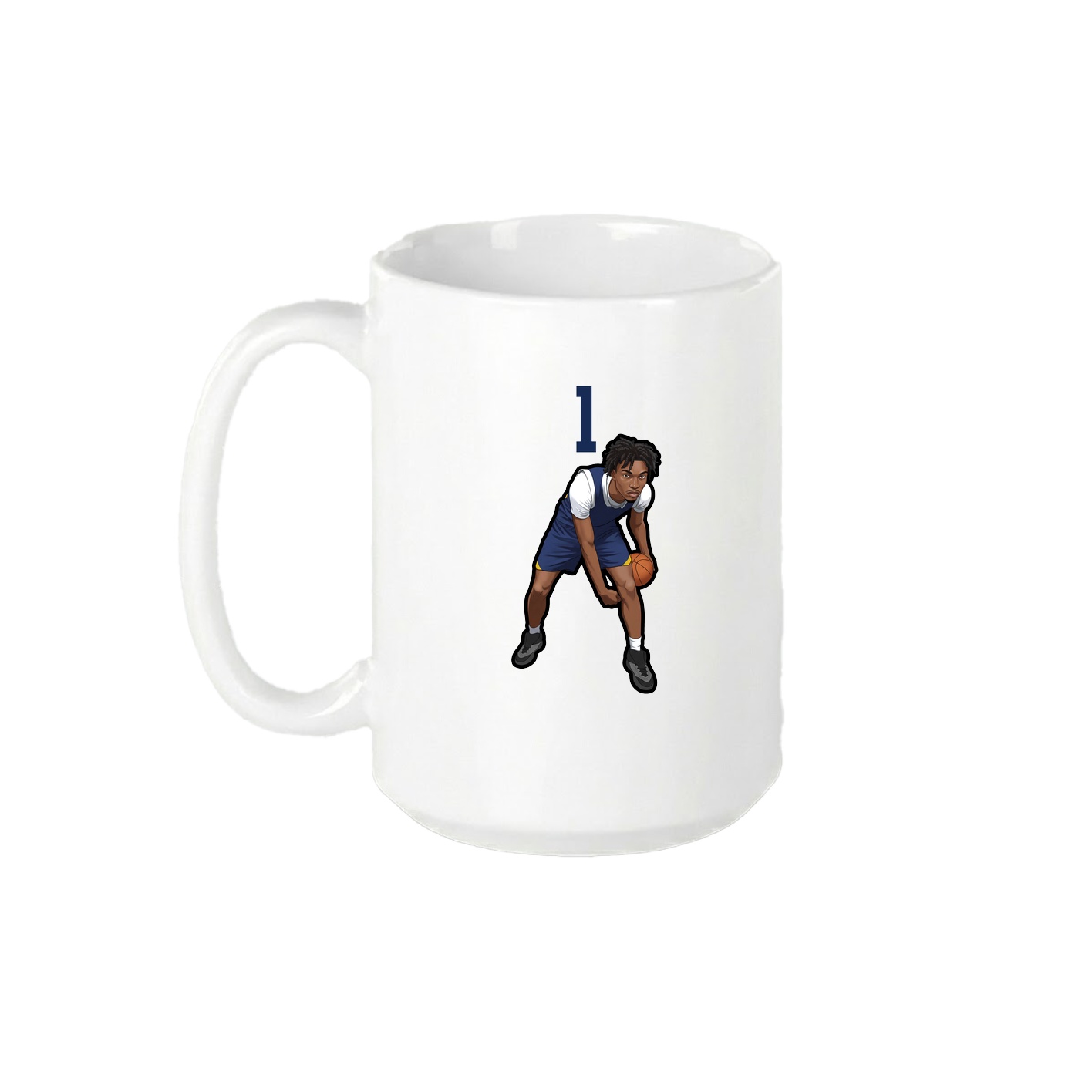 15oz Coffee Mug — Number Top in White