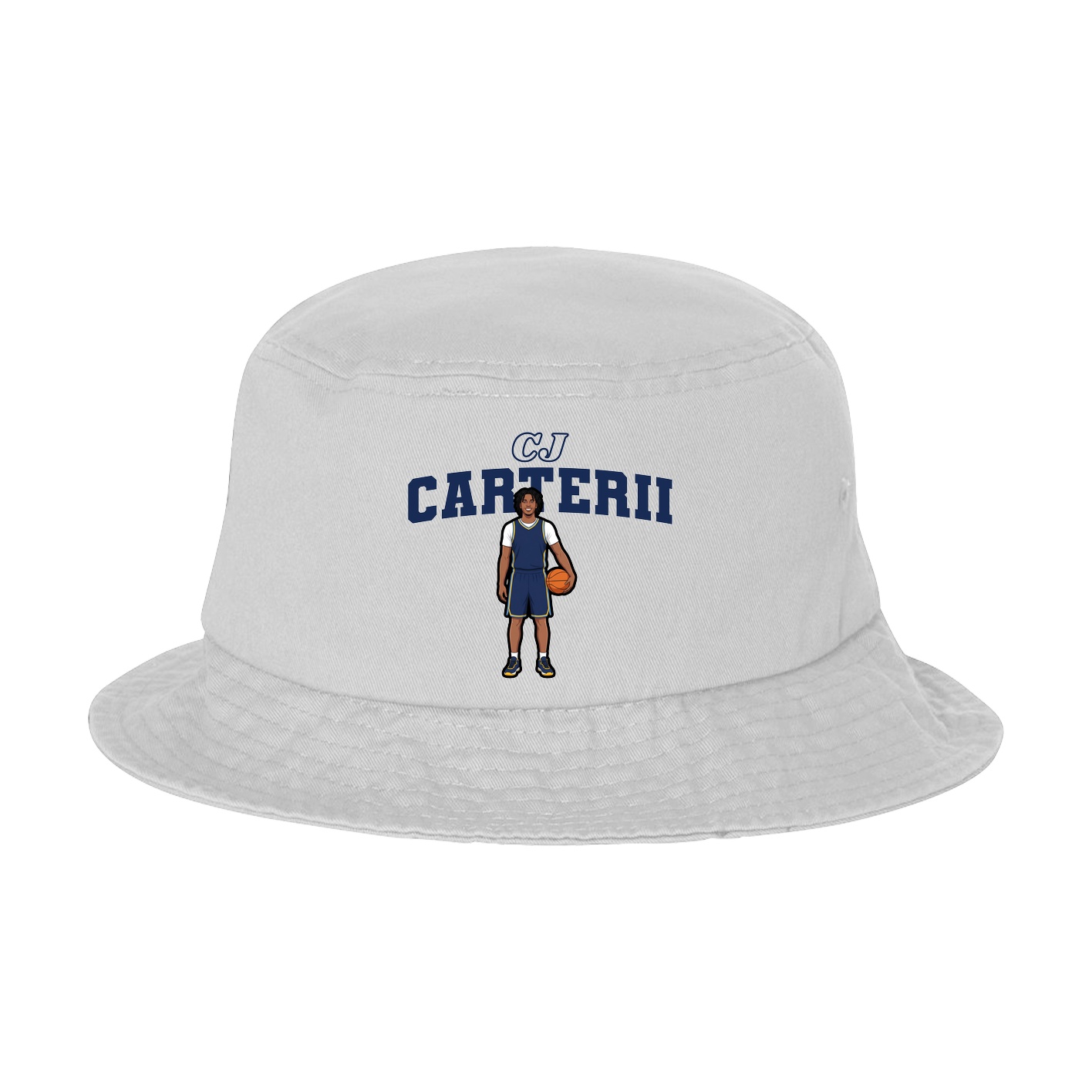 Bucket Cap — Name Arch in White