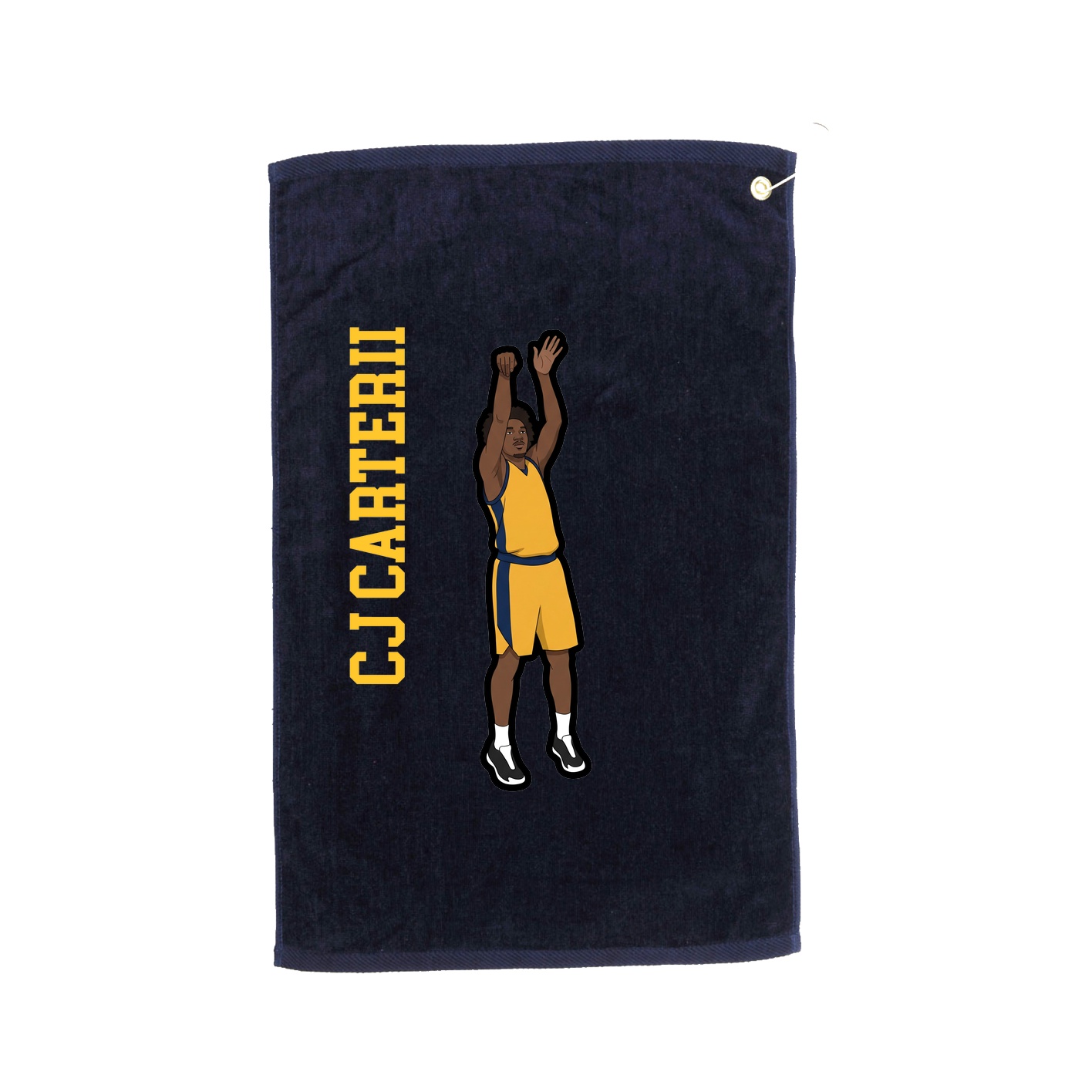 Golf Towel — Name Vertical in Navy