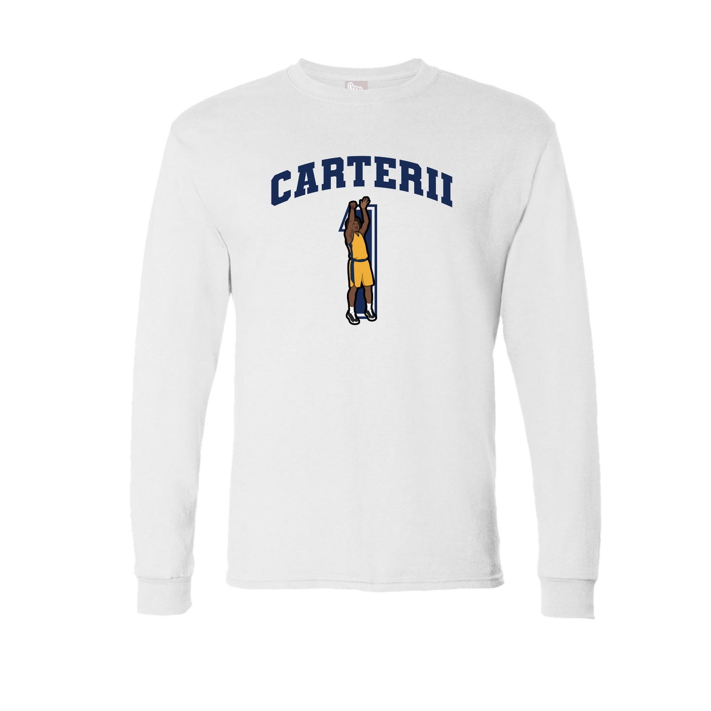 Long Sleeve Tee — Number in White