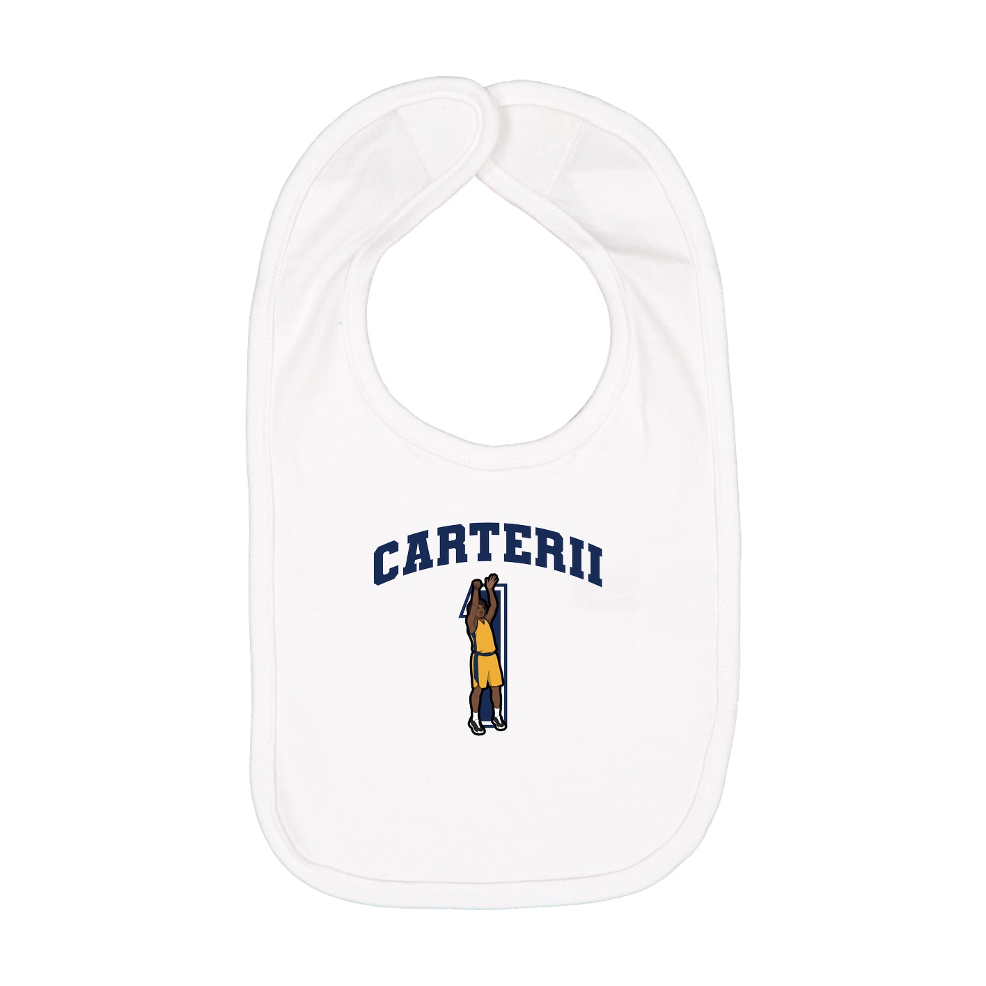 Infant Bib — Number in White