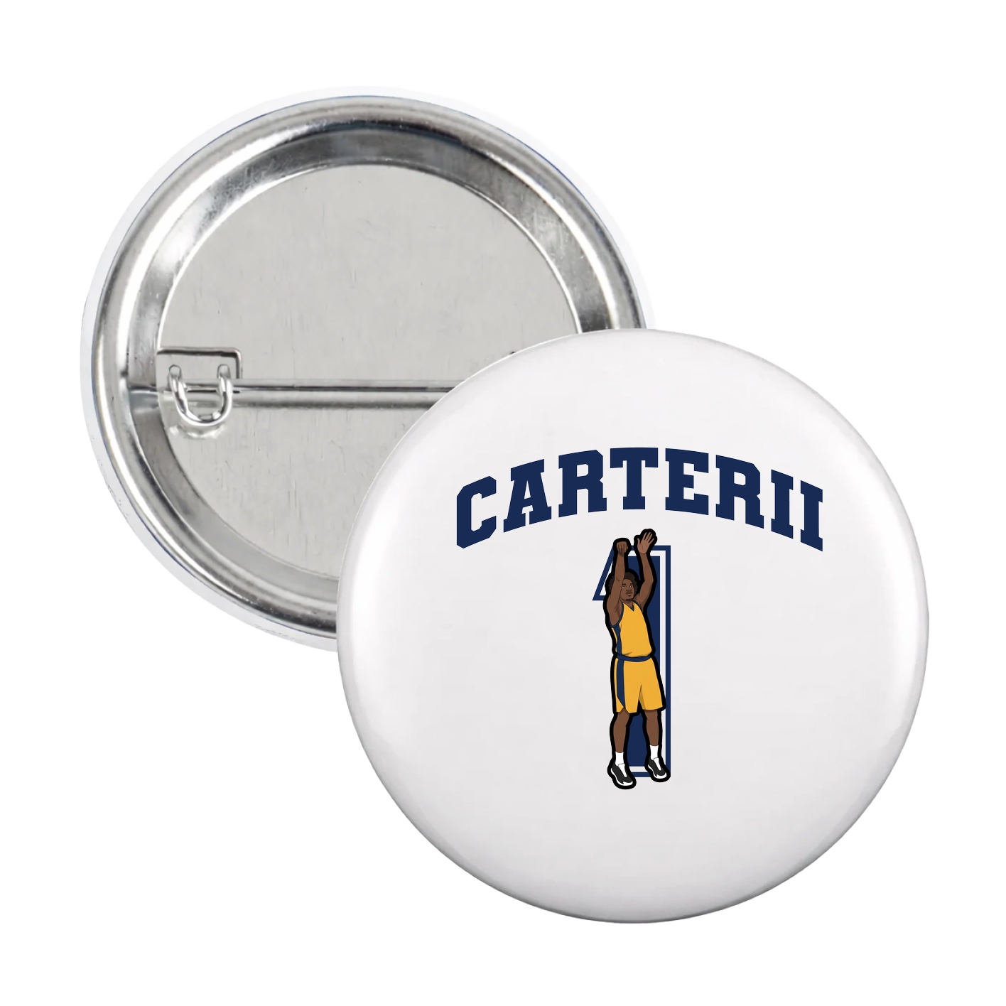 Game Day Button — Number in White