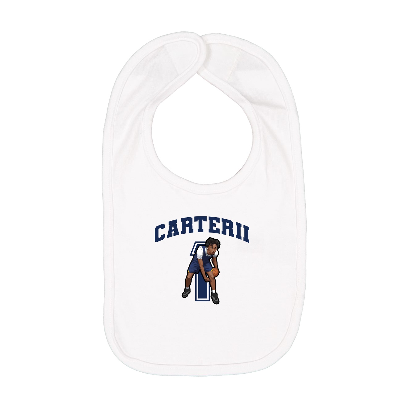 Infant Bib — Number in White