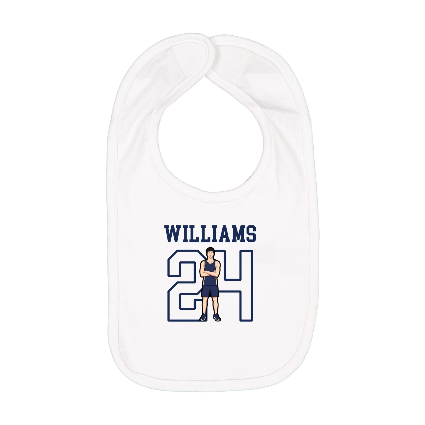 Infant Bib — Shirsey in White