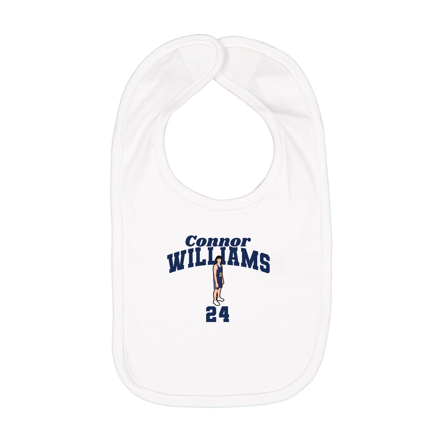 Infant Bib — Signature Arch in White
